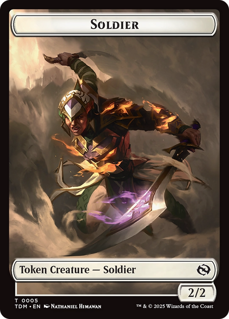 Soldier (0004) // Soldier (0005) Double-Sided Token [Tarkir: Dragonstorm Tokens] | Anubis Games and Hobby