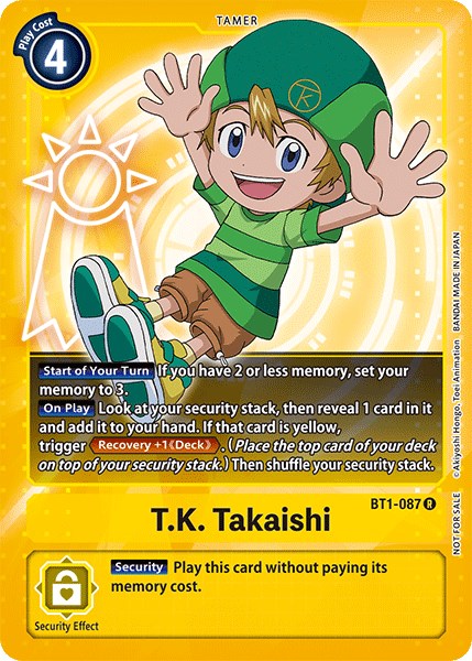 T.K. Takaishi [BT1-087] (Official Tournament Pack Vol.3) [Release Special Booster Promos] | Anubis Games and Hobby