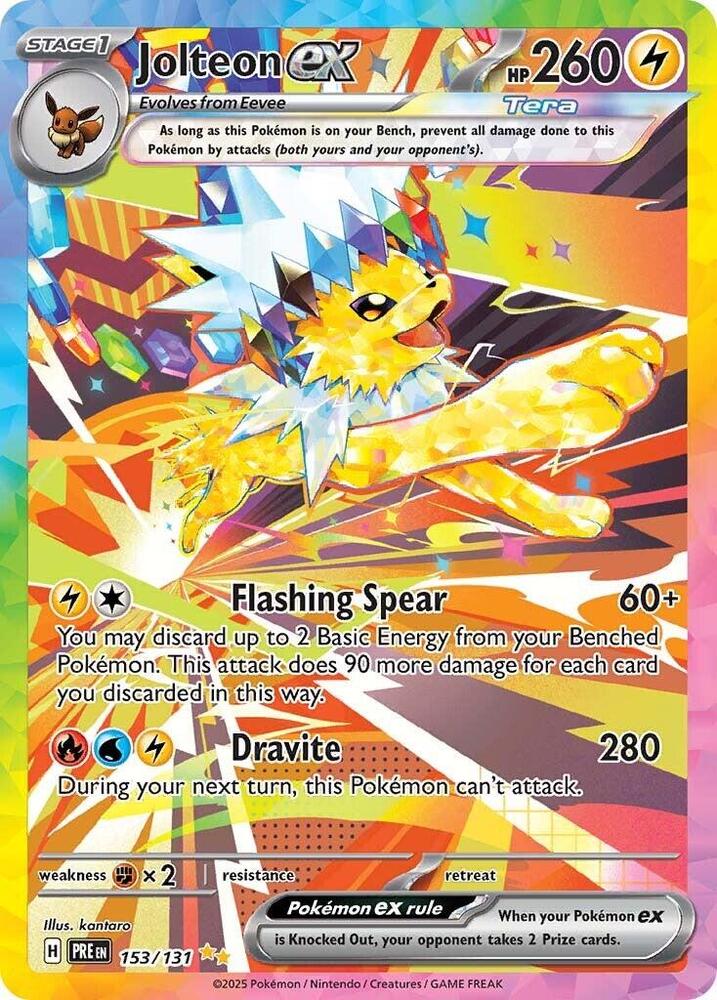 Jolteon ex (153/131) [Scarlet & Violet: Prismatic Evolutions] | Anubis Games and Hobby