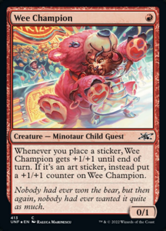 Wee Champion (Galaxy Foil) [Unfinity] | Anubis Games and Hobby