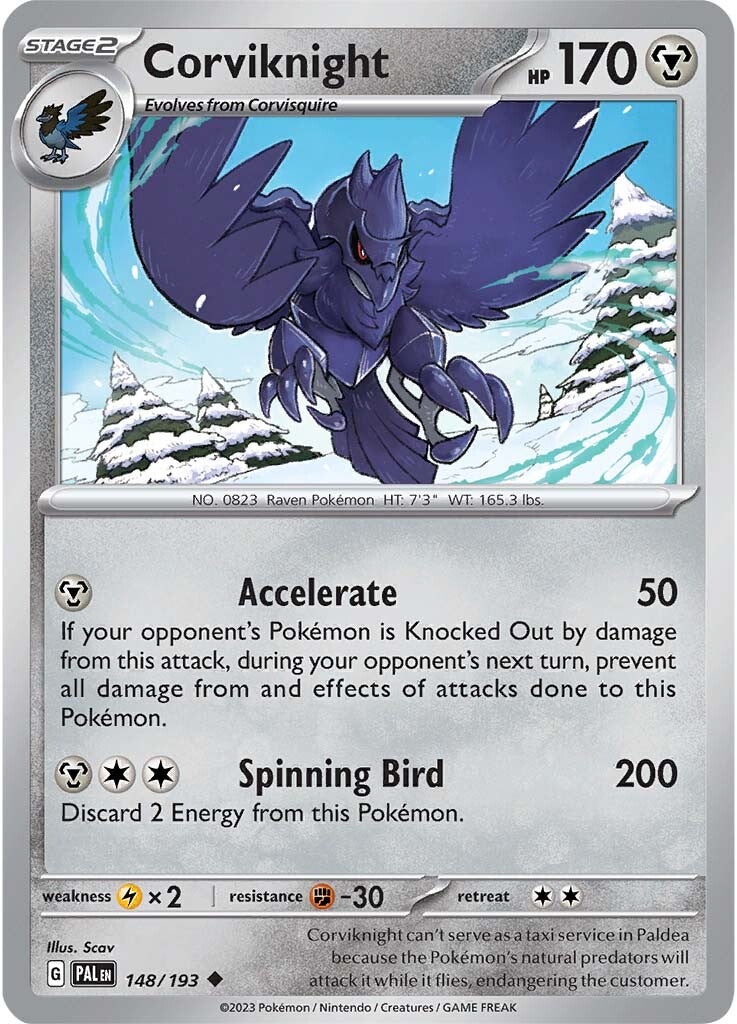 Corviknight (148/193) [Scarlet & Violet: Paldea Evolved] | Anubis Games and Hobby