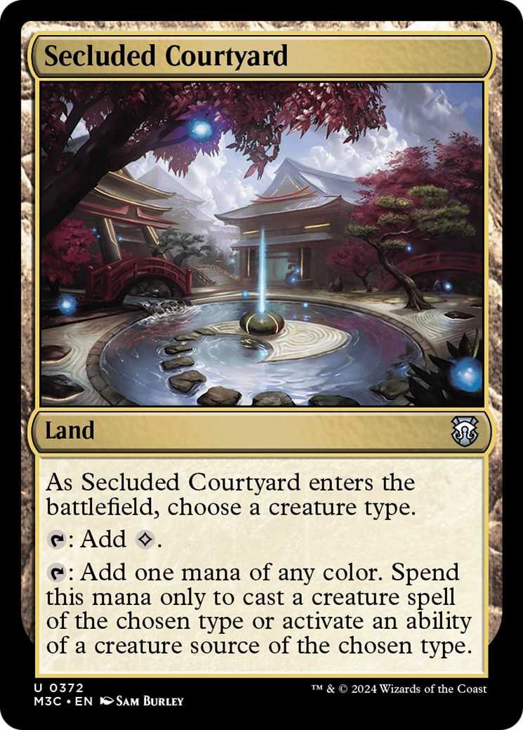 Secluded Courtyard (Ripple Foil) [Modern Horizons 3 Commander] | Anubis Games and Hobby