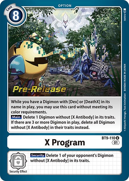 X Program [BT9-110] [X Record Pre-Release Promos] | Anubis Games and Hobby