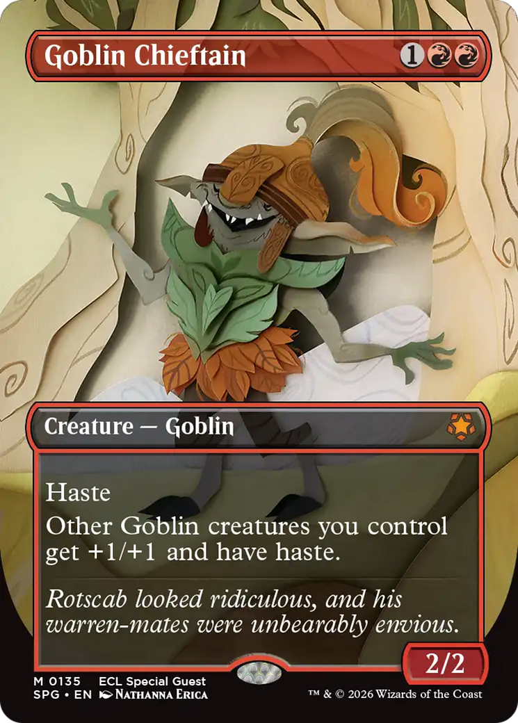 Goblin Chieftain (Borderless) [Lorwyn Eclipsed Special Guests] | Anubis Games and Hobby
