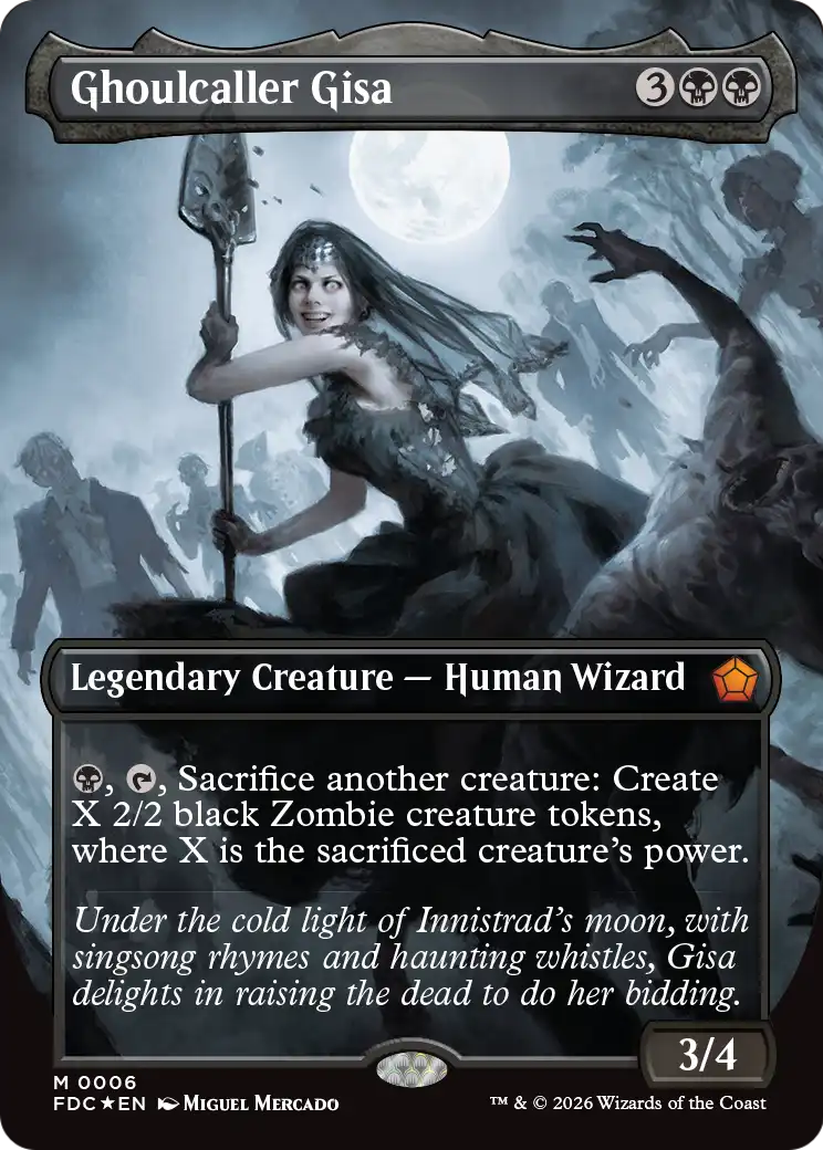 Ghoulcaller Gisa (Borderless) [Foundations Commander] | Anubis Games and Hobby
