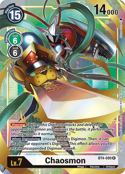 Chaosmon [BT4-090] (Alternate Art) [Great Legend] | Anubis Games and Hobby