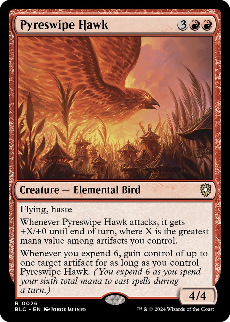 Pyreswipe Hawk [Bloomburrow Commander] | Anubis Games and Hobby