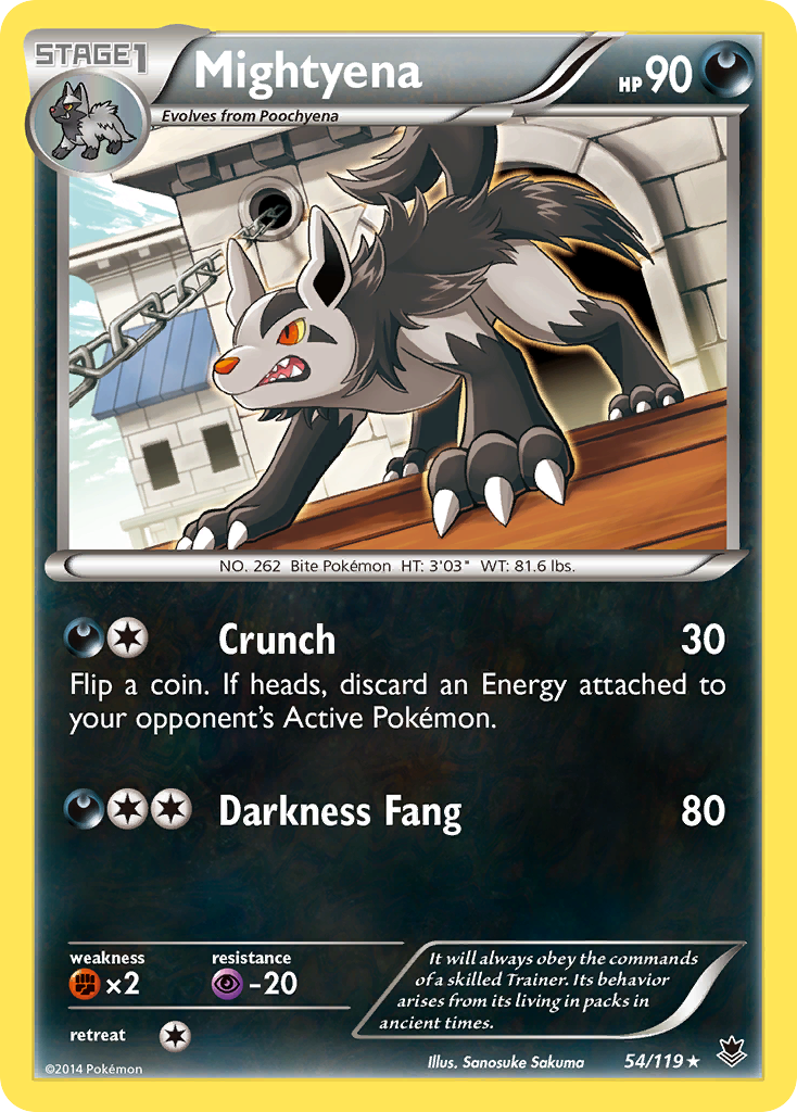 Mightyena (54/119) [XY: Phantom Forces] | Anubis Games and Hobby