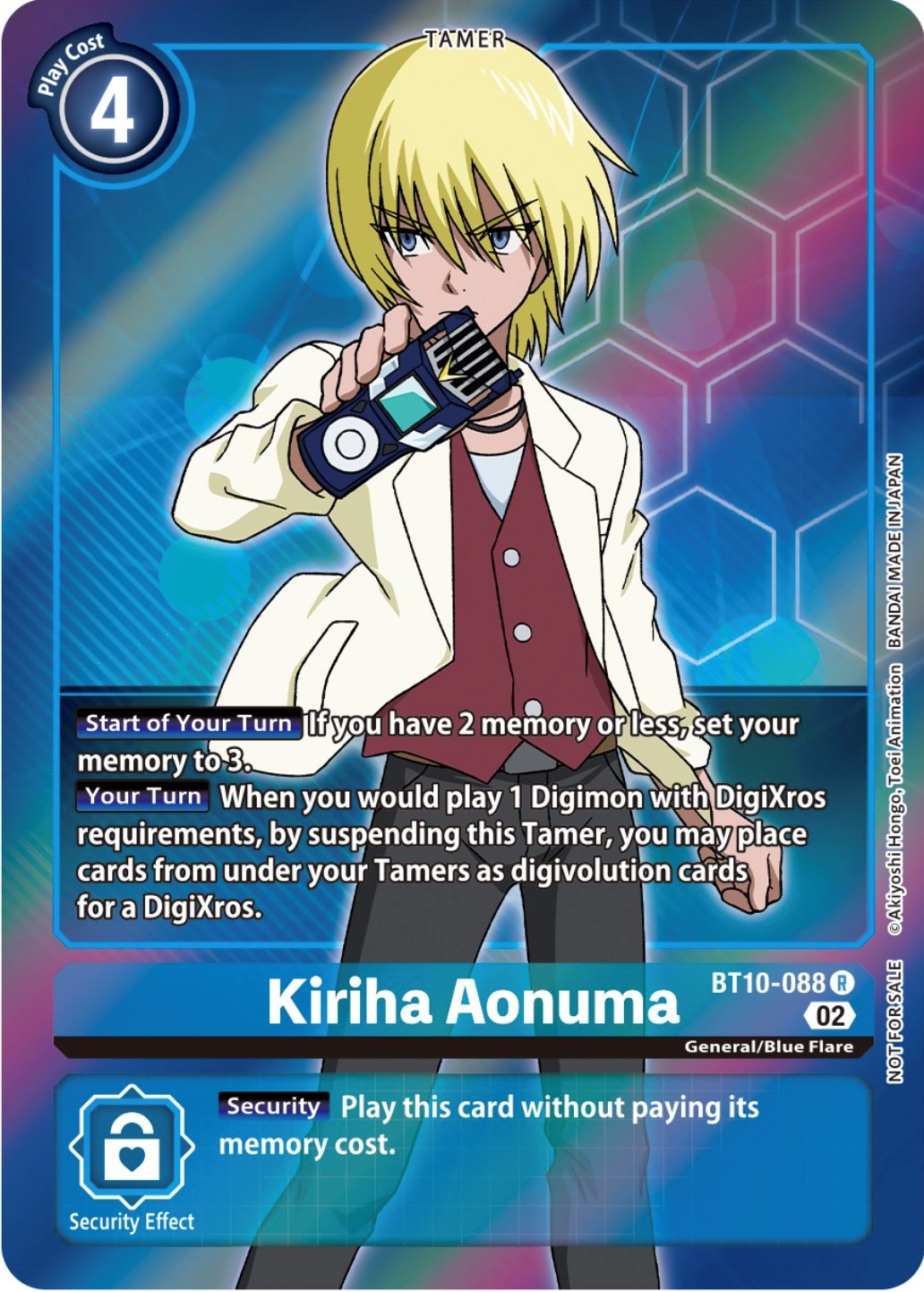 Kiriha Aonuma [BT10-088] (Box Topper) [Xros Encounter] | Anubis Games and Hobby