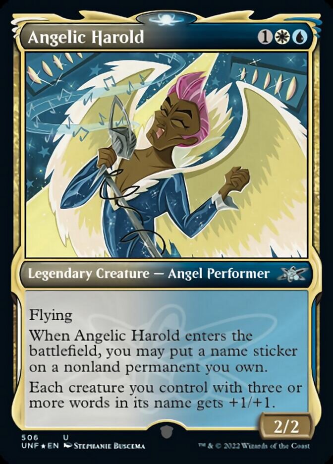 Angelic Harold (Showcase) (Galaxy Foil) [Unfinity] | Anubis Games and Hobby