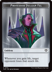Professor Dellian Fel // Pest (0008) Double-Sided Token [Secrets of Strixhaven Tokens] | Anubis Games and Hobby