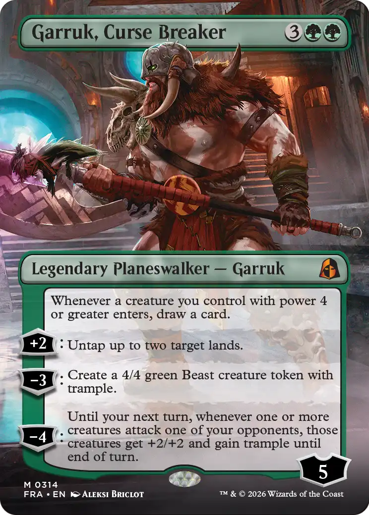 Garruk, Curse Breaker (Borderless) [Reality Fracture] | Anubis Games and Hobby
