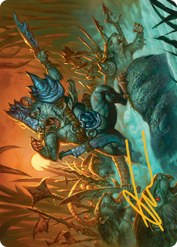 Persistent Marshstalker Art Card (Gold-Stamped Signature) [Bloomburrow Art Series] | Anubis Games and Hobby