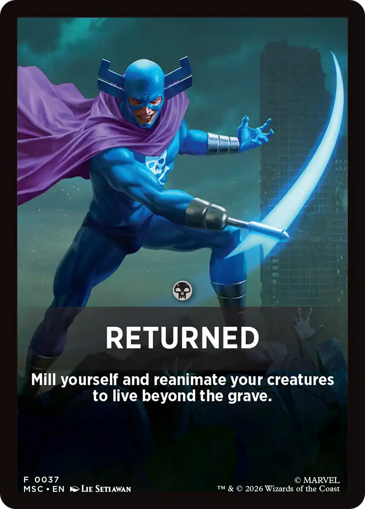 Returned Theme Card [Marvel Super Heroes Commander] | Anubis Games and Hobby