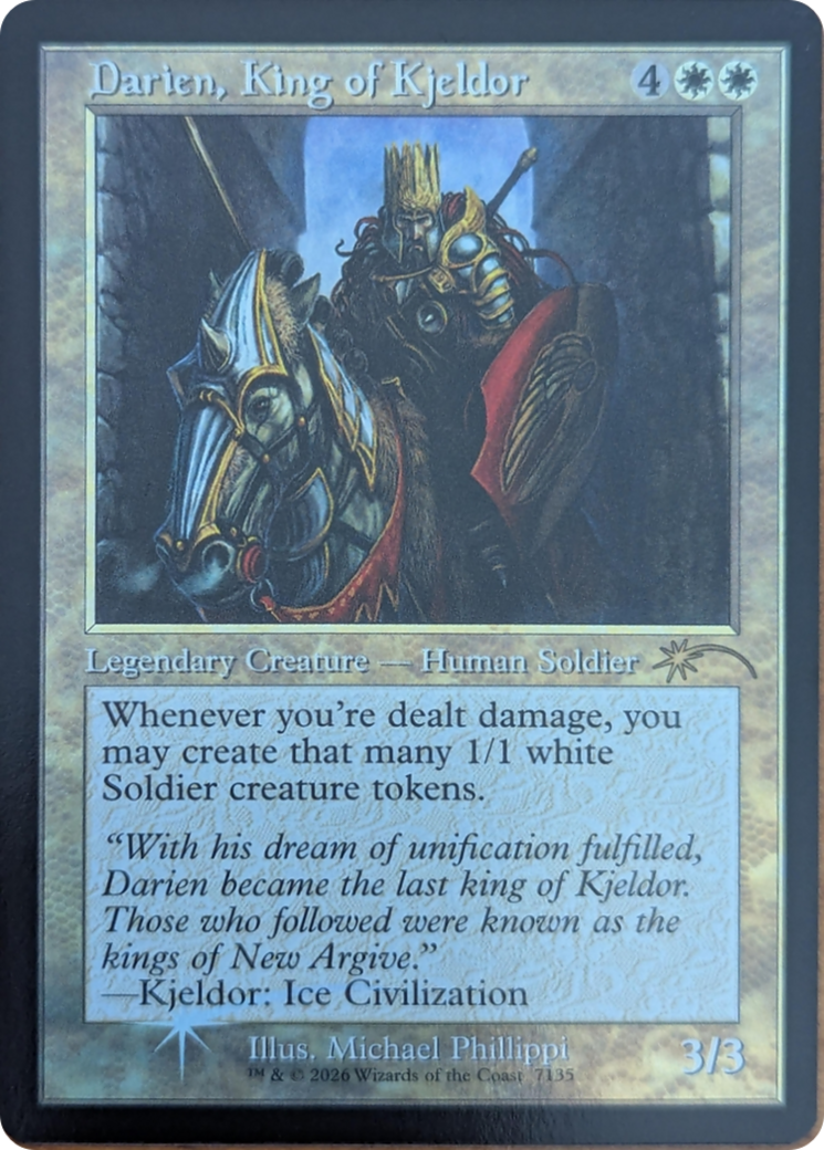 Darien, King of Kjeldor (7135) (Retro Frame) [Secret Lair Drop Series] | Anubis Games and Hobby