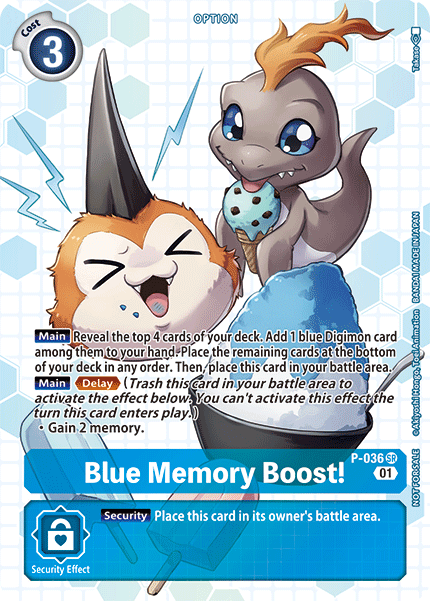 Blue Memory Boost! [P-036] (Box Promotion Pack - Next Adventure) [Promotional Cards] | Anubis Games and Hobby