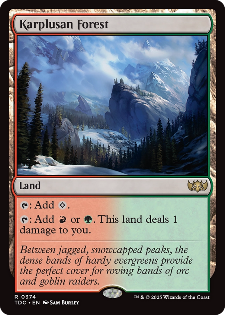 Karplusan Forest [Tarkir: Dragonstorm Commander] | Anubis Games and Hobby