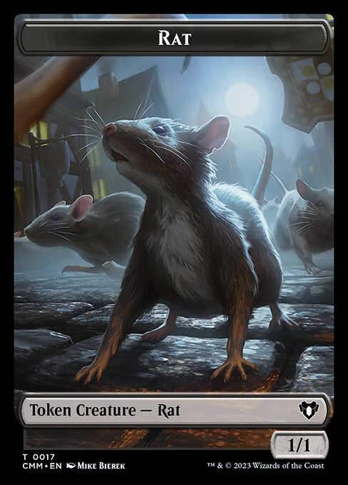 City's Blessing // Rat Double-Sided Token [Commander Masters Tokens] | Anubis Games and Hobby