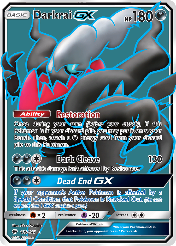 Darkrai GX (139/147) [Sun & Moon: Burning Shadows] | Anubis Games and Hobby