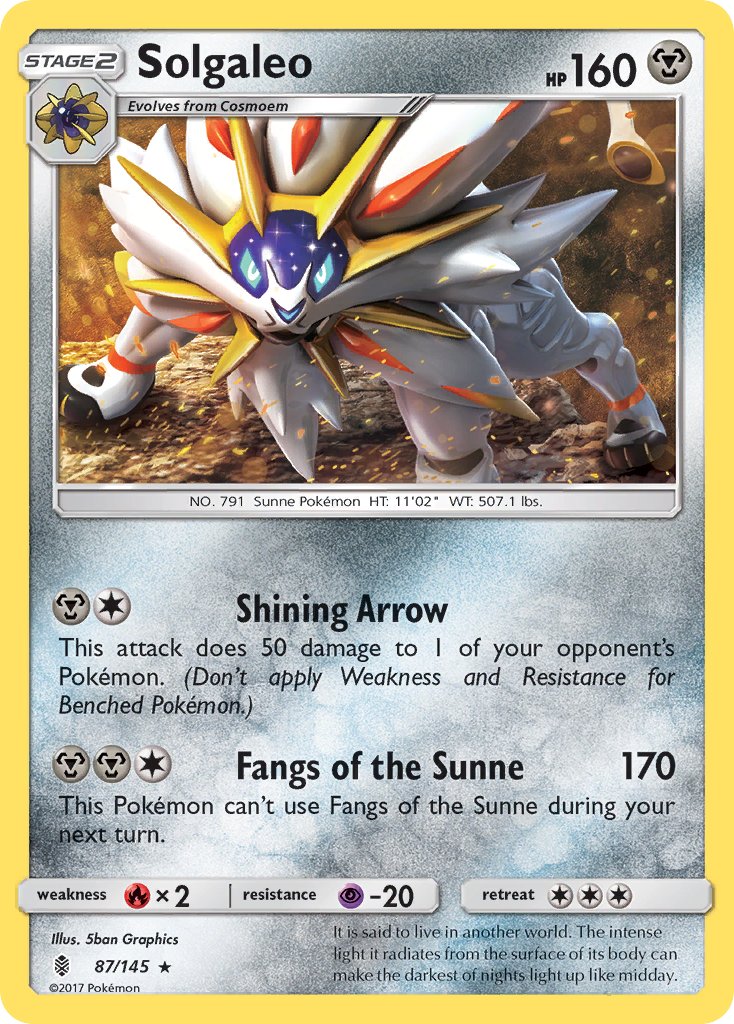 Solgaleo (87/145) (Theme Deck Exclusive) [Sun & Moon: Guardians Rising] | Anubis Games and Hobby