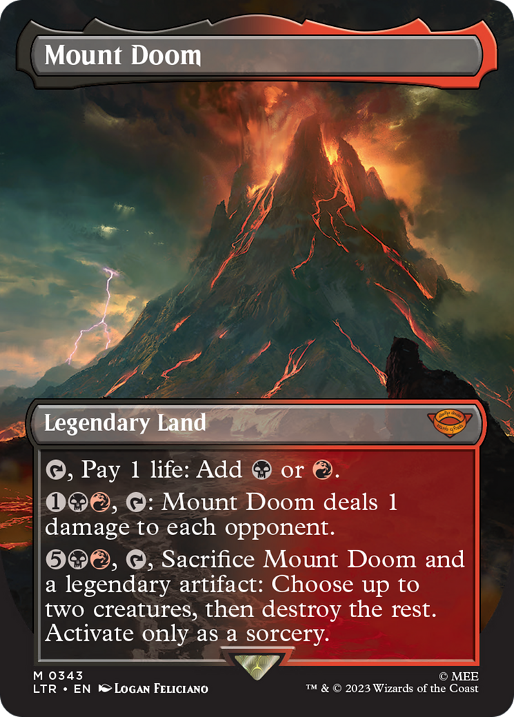 Mount Doom (Borderless Alternate Art) [The Lord of the Rings: Tales of Middle-Earth] | Anubis Games and Hobby