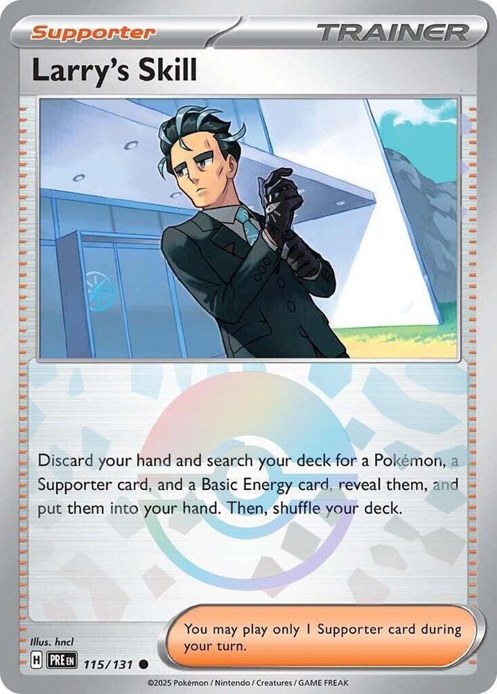 Larry's Skill (115/131) (Poke Ball Pattern) [Scarlet & Violet: Prismatic Evolutions] | Anubis Games and Hobby