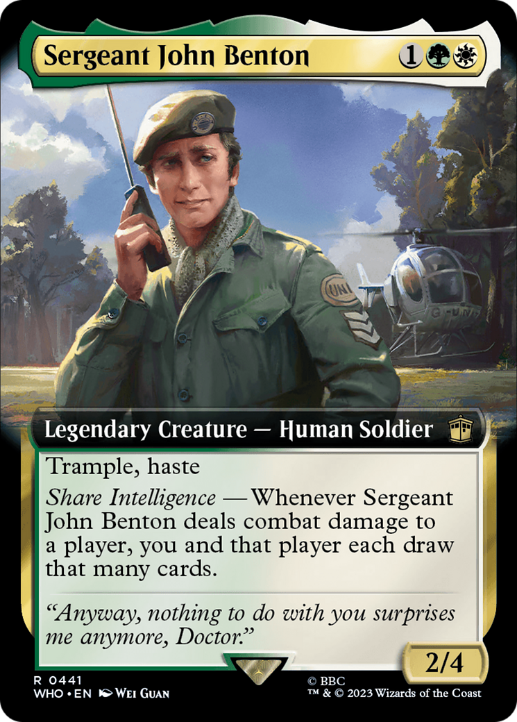 Sergeant John Benton (Extended Art) [Doctor Who] | Anubis Games and Hobby