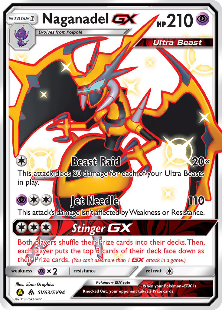 Naganadel GX (SV63/SV94) [Sun & Moon: Hidden Fates - Shiny Vault] | Anubis Games and Hobby