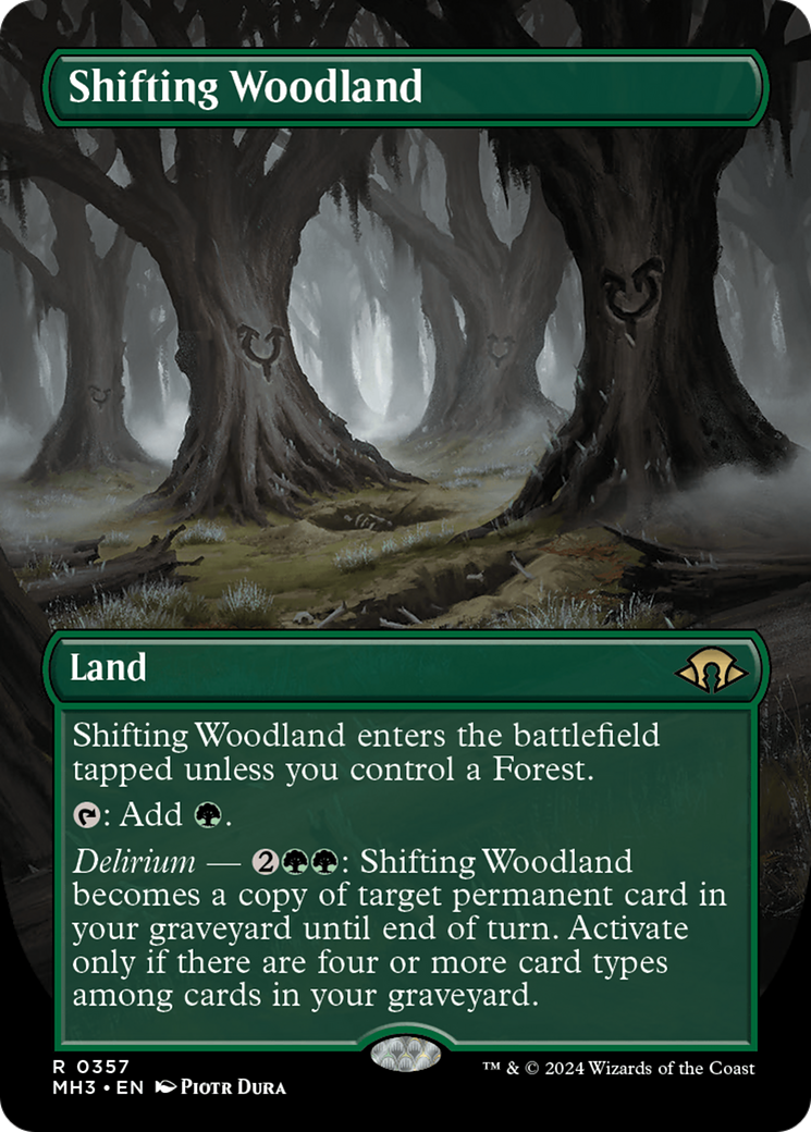 Shifting Woodland (Borderless) [Modern Horizons 3] | Anubis Games and Hobby