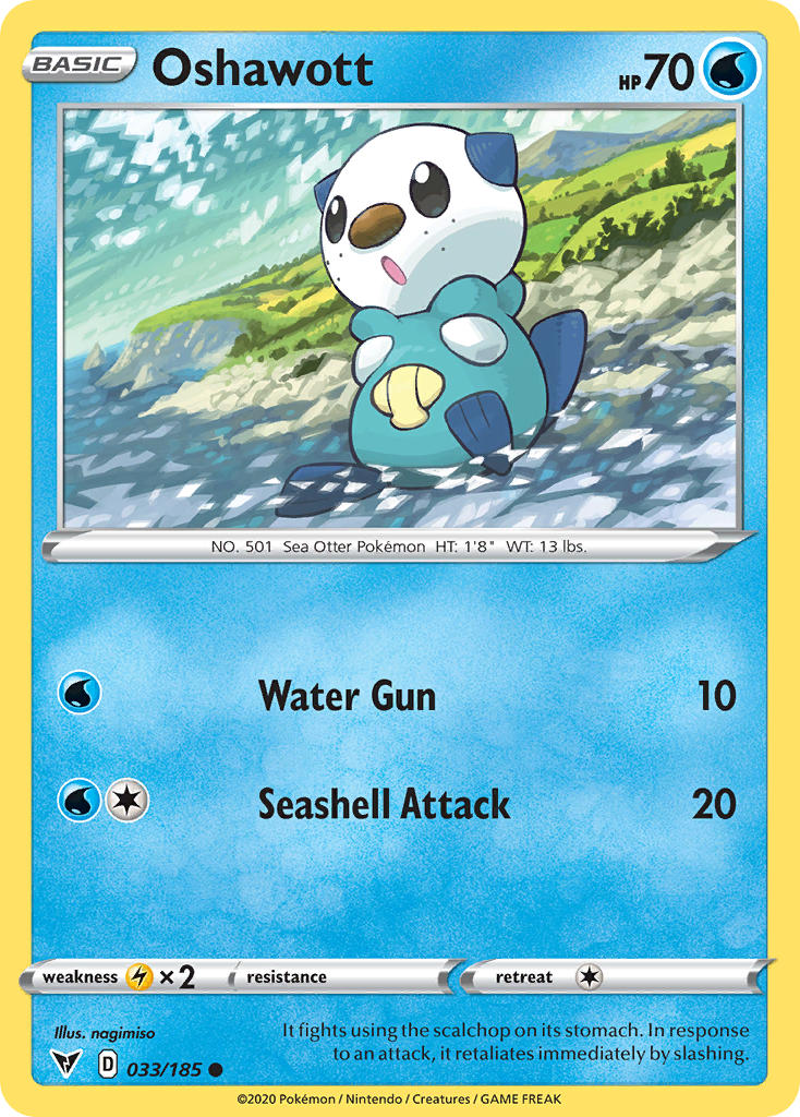 Oshawott (033/185) [Sword & Shield: Vivid Voltage] | Anubis Games and Hobby