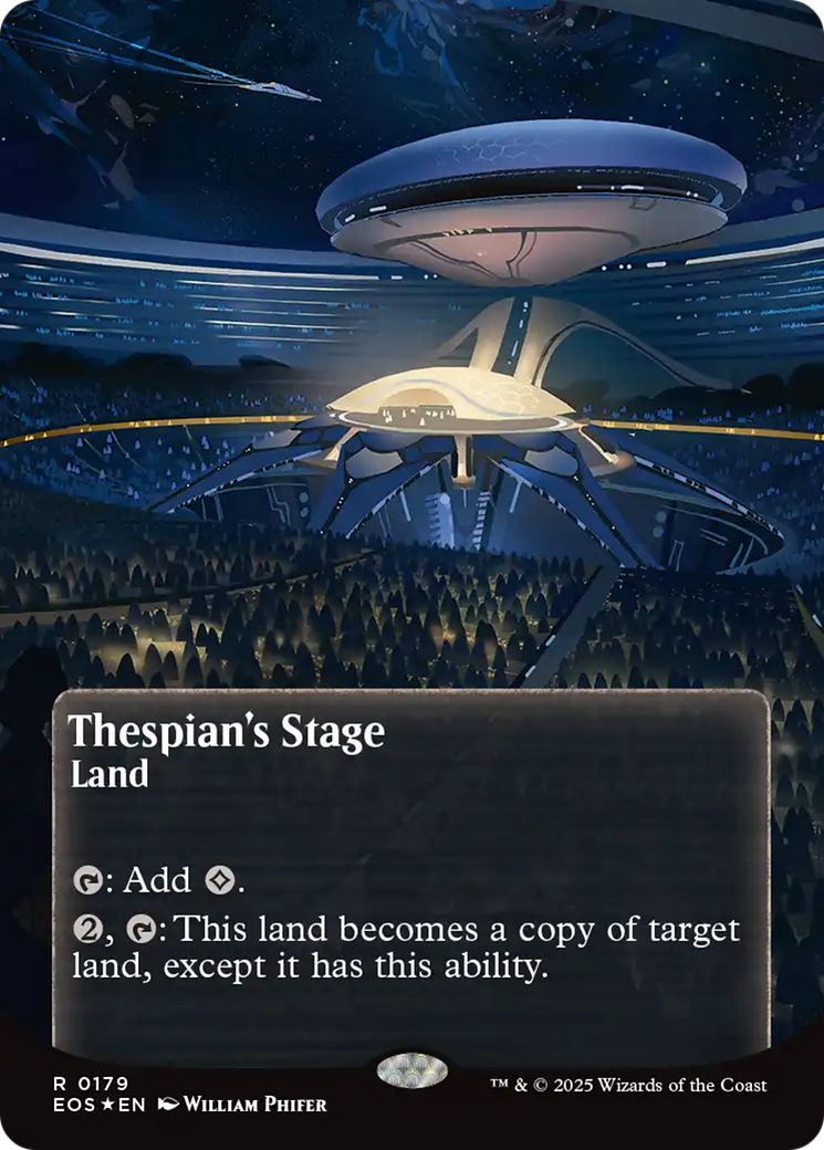 Thespian's Stage (0179) (Borderless) (Galaxy Foil) [Edge of Eternities: Stellar Sights] | Anubis Games and Hobby