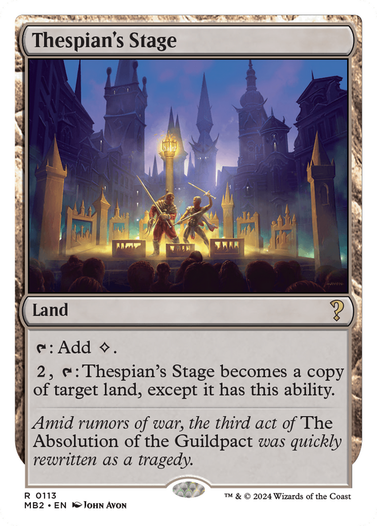 Thespian's Stage (White Border) [Mystery Booster 2] | Anubis Games and Hobby