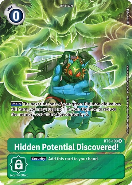 Hidden Potential Discovered! [BT3-103] (Alternate Art) [Dimensional Phase] | Anubis Games and Hobby