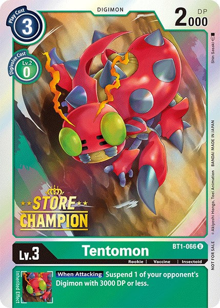 Tentomon [BT1-066] (Store Champion) [Release Special Booster Promos] | Anubis Games and Hobby