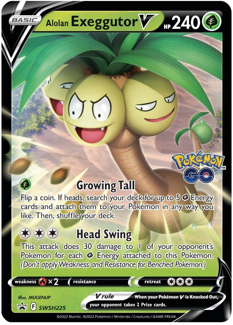 Alolan Exeggutor V (SWSH225) (Jumbo Card) [Sword & Shield: Black Star Promos] | Anubis Games and Hobby