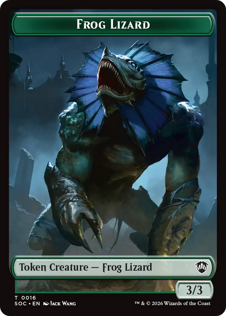 Food // Frog Lizard Double-Sided Token [Secrets of Strixhaven Commander Tokens] | Anubis Games and Hobby