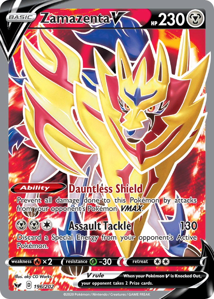 Zamazenta V (196/202) [Sword & Shield: Base Set] | Anubis Games and Hobby
