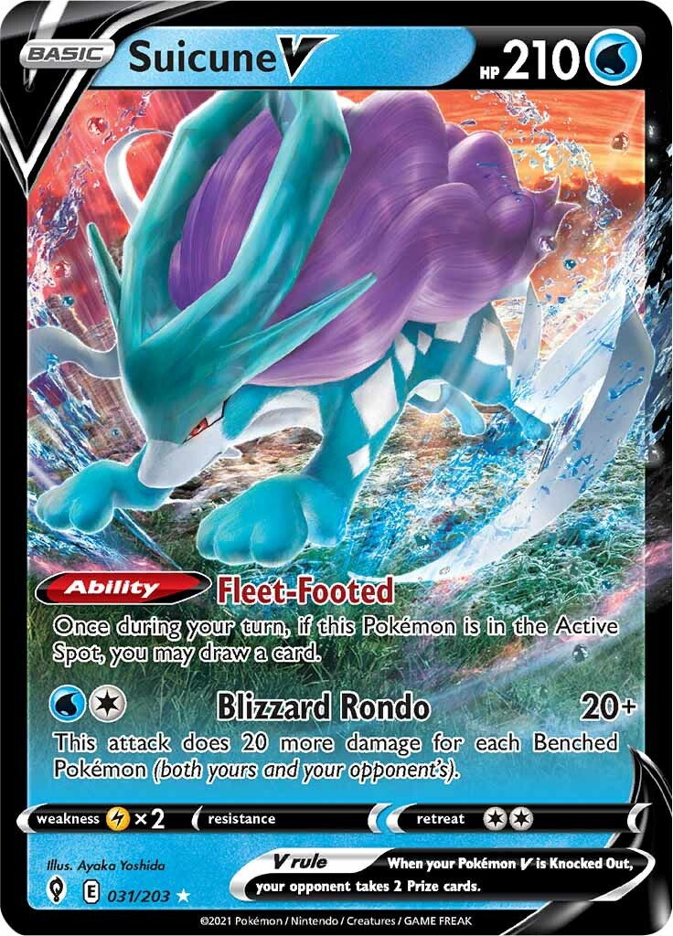 Suicune V (031/203) [Sword & Shield: Evolving Skies] | Anubis Games and Hobby