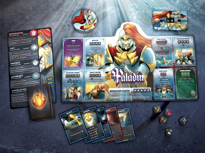 Dice Throne - Monk V Paladin | Anubis Games and Hobby