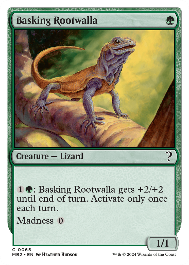 Basking Rootwalla (White Border) [Mystery Booster 2] | Anubis Games and Hobby