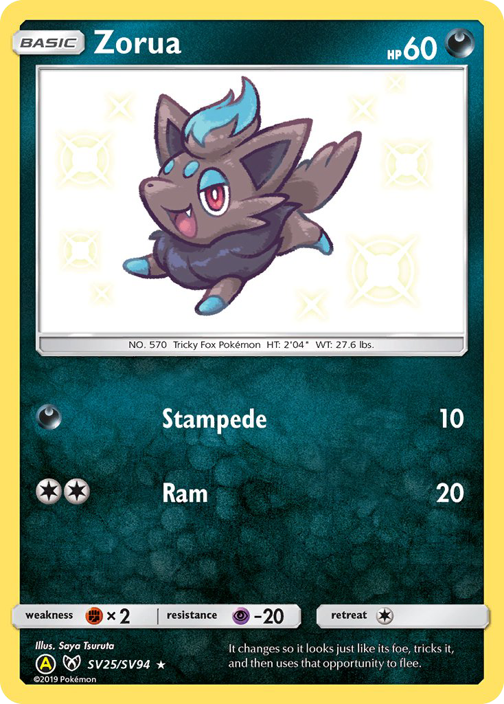 Zorua (SV25/SV94) [Sun & Moon: Hidden Fates - Shiny Vault] | Anubis Games and Hobby
