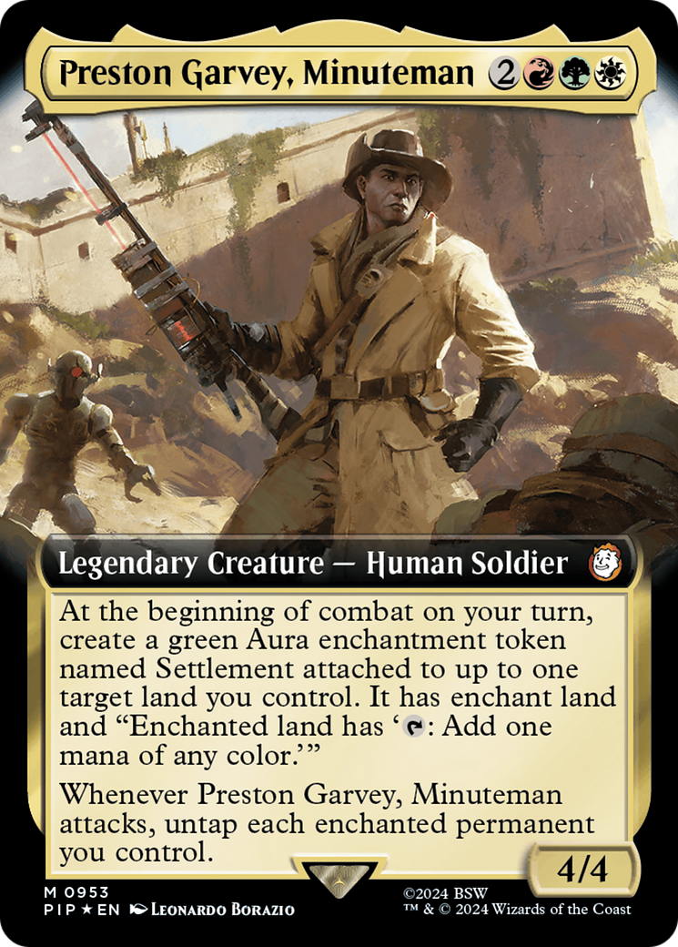 Preston Garvey, Minuteman (Extended Art) (Surge Foil) [Fallout] | Anubis Games and Hobby