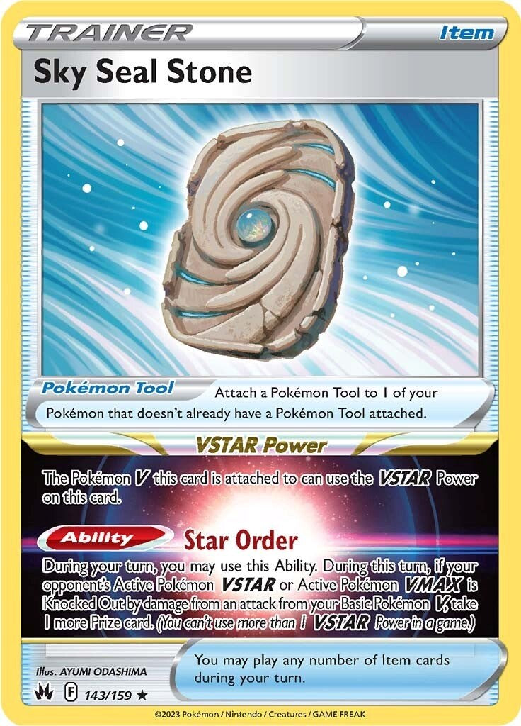 Sky Seal Stone (143/159) [Sword & Shield: Crown Zenith] | Anubis Games and Hobby