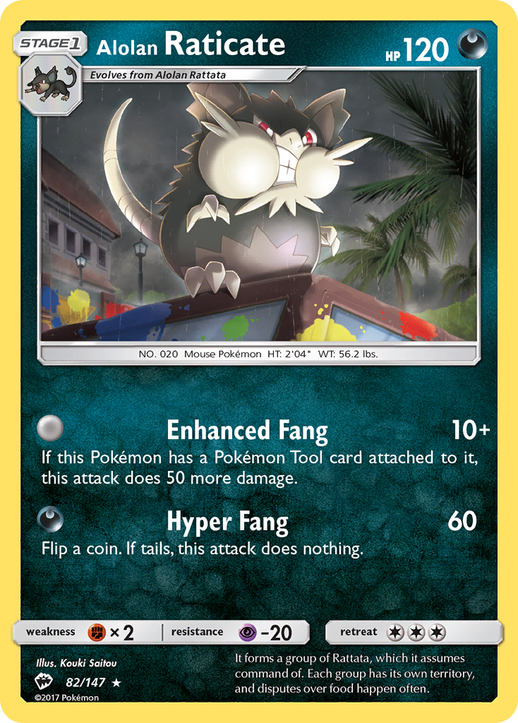 Alolan Raticate (82/147) [Sun & Moon: Burning Shadows] | Anubis Games and Hobby