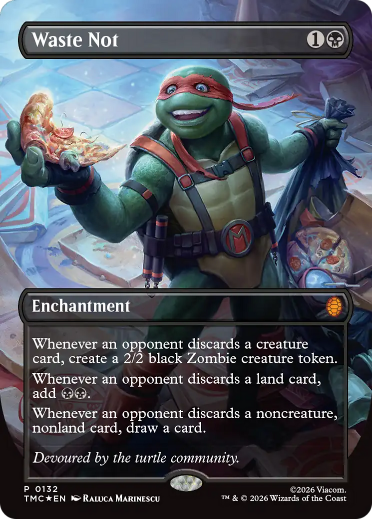 Waste Not (Borderless) [Teenage Mutant Ninja Turtles Promos] | Anubis Games and Hobby