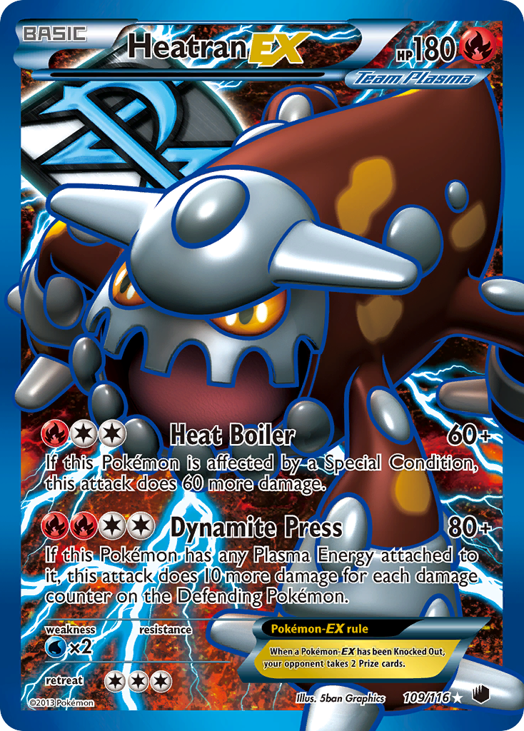 Heatran EX (109/116) [Black & White: Plasma Freeze] | Anubis Games and Hobby