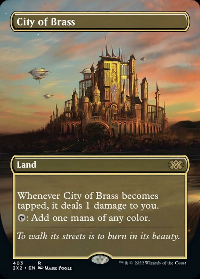 City of Brass (Borderless Alternate Art) [Double Masters 2022] | Anubis Games and Hobby