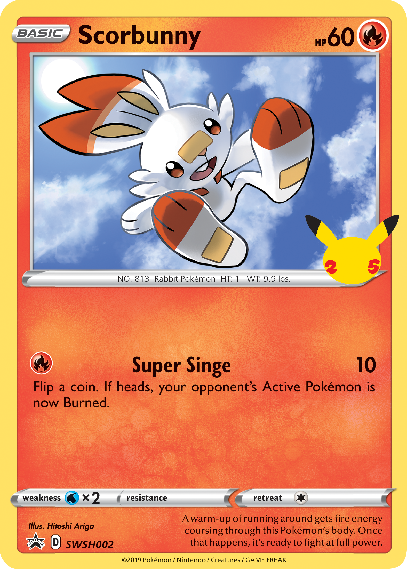 Scorbunny (SWSH002) (Jumbo Card) [First Partner Pack] | Anubis Games and Hobby