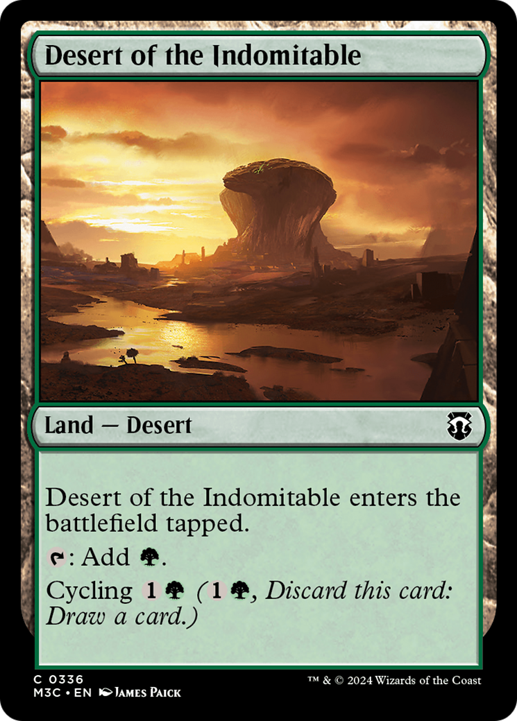 Desert of the Indomitable (Ripple Foil) [Modern Horizons 3 Commander] | Anubis Games and Hobby