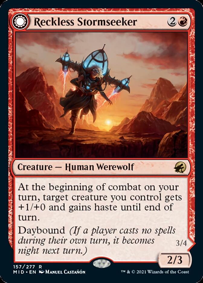 Reckless Stormseeker // Storm-Charged Slasher [Innistrad: Midnight Hunt] | Anubis Games and Hobby